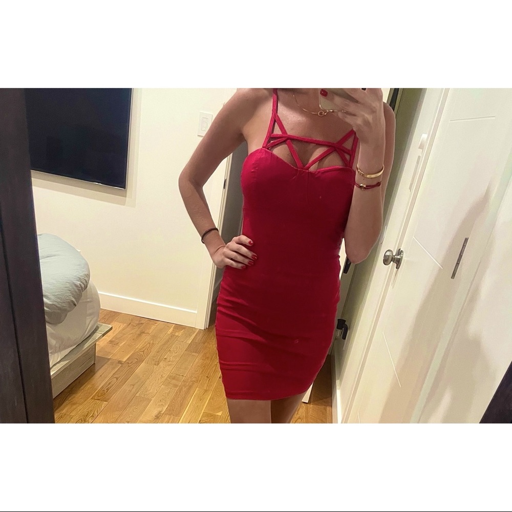 Sexy mini red dress!❤️